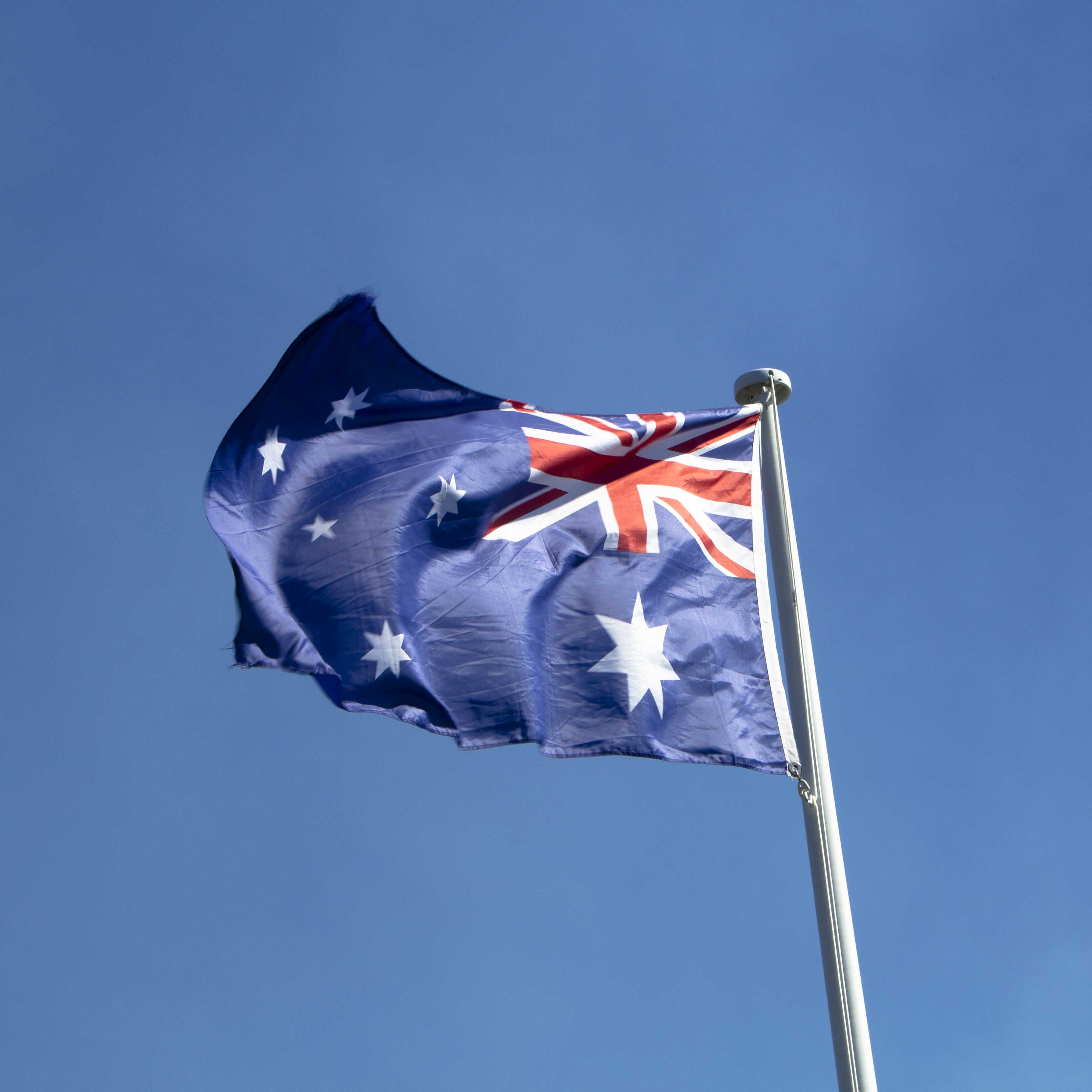 Image of a rippling flag demonstrating 'motion'