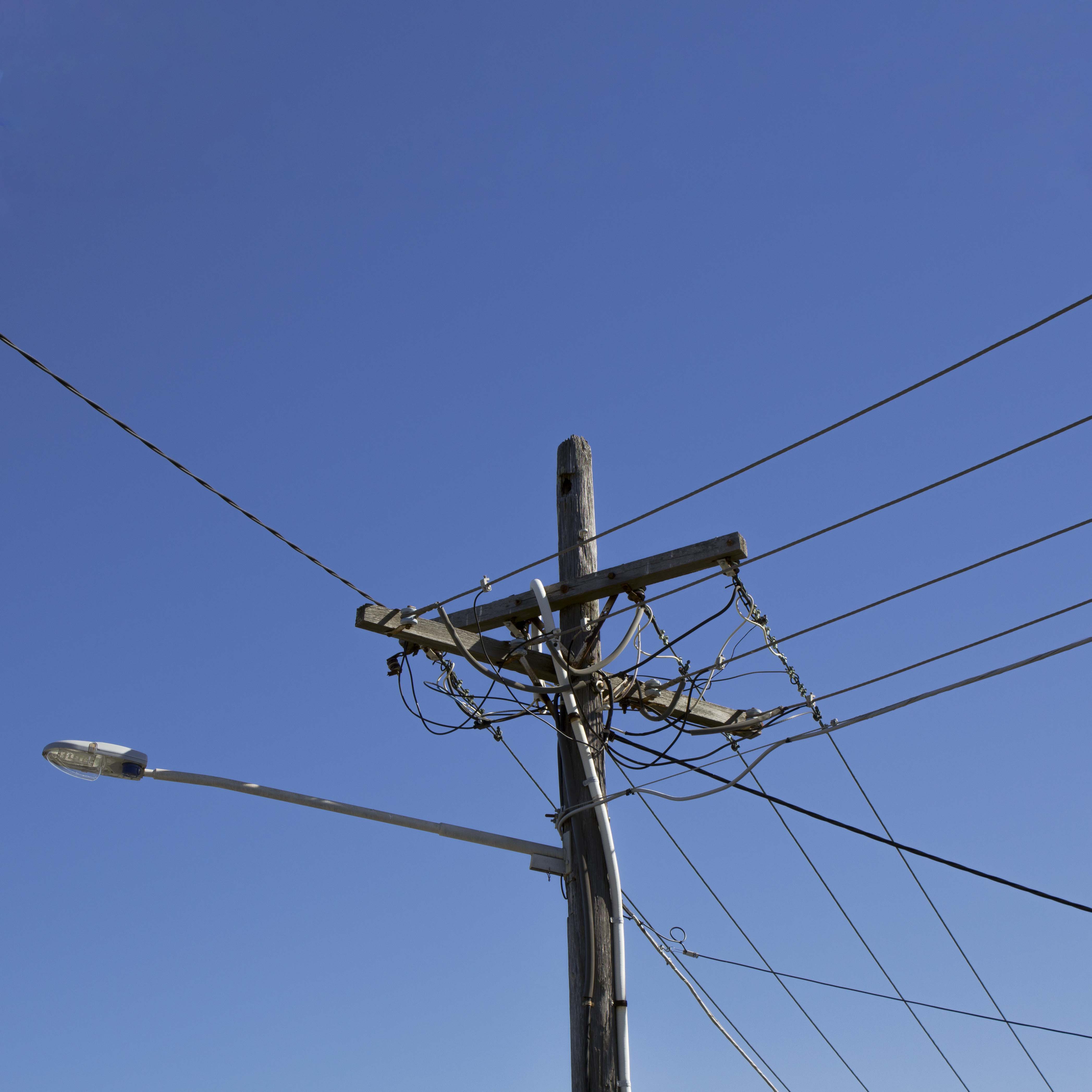 Image of a telegraph pole demonstrating 'line'